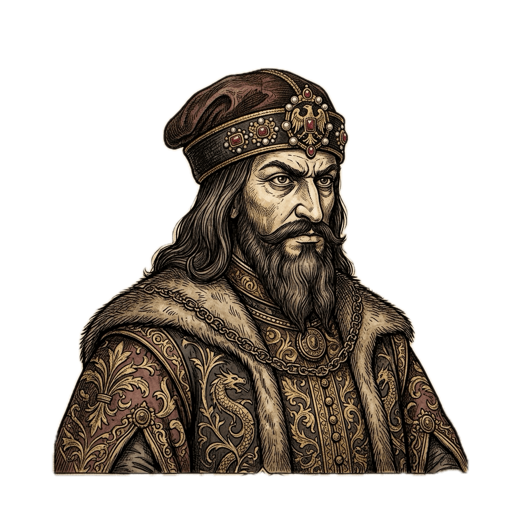 Manuscript portrait of Vlad III, born in the citadel in 1431
